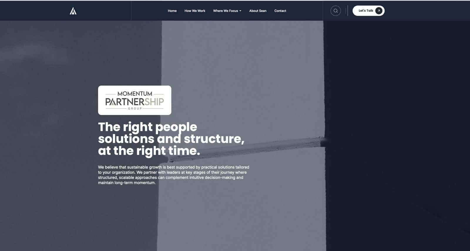 momentumpartnership.co, launched: 'The right people solutions and structure, at the right time'